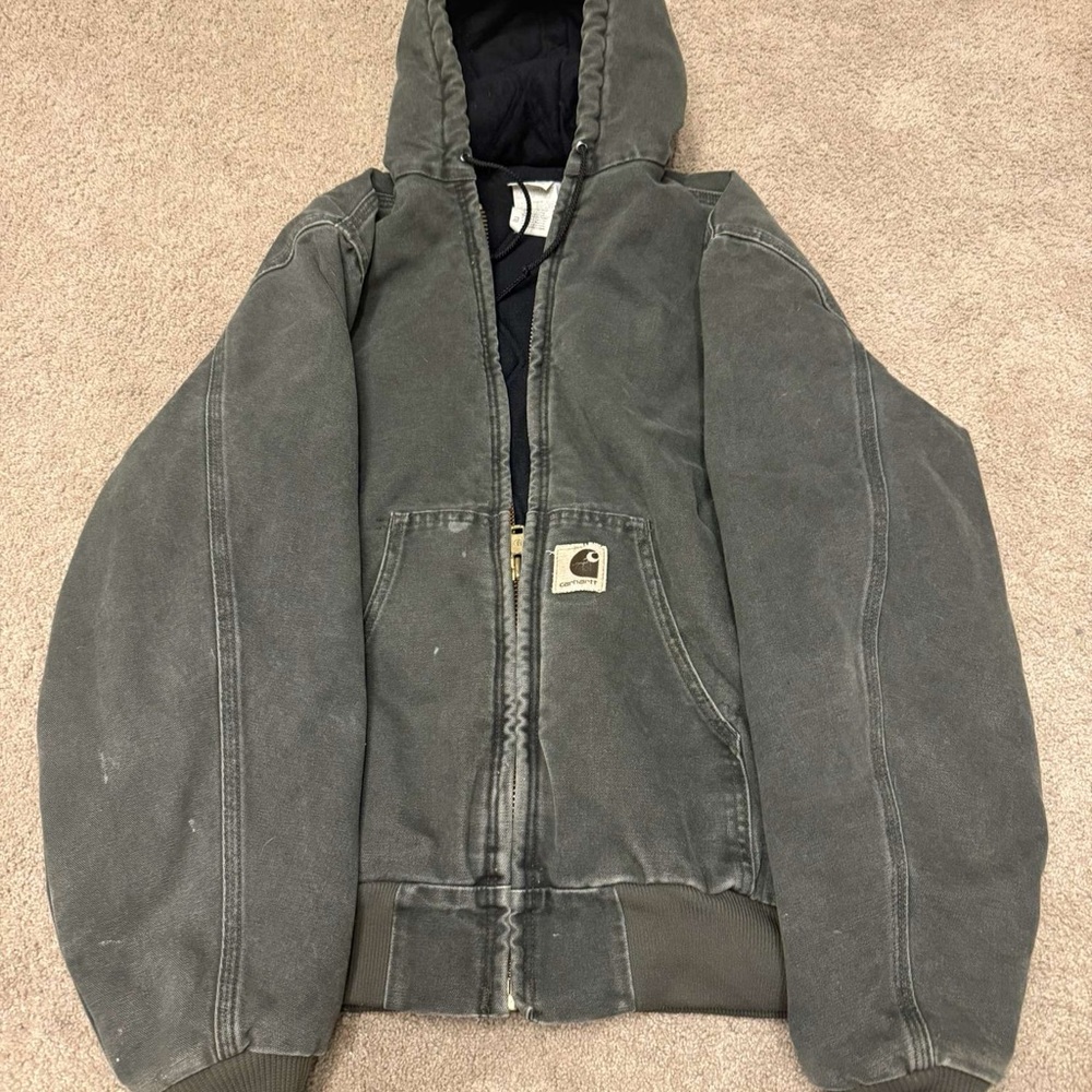 90s Carhartt Jacket J68 MOSS Green Faded Size large RARE